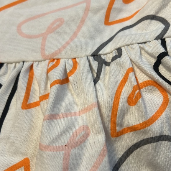 NWT cat and Jack heart dress with orange, pink, black, and grey hearts - Picture 3 of 4